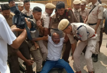 Raijor Dal Leaders Detained During Janata Bhawan Protest Over Flood Relief